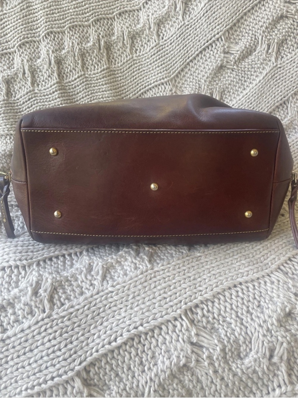 🤎❤️Dooney & Bourke Side Zip Barlow Shoulder Bag Florentine Leather -Chestnut- - Picture 5 of 16
